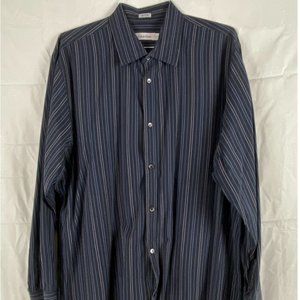 Classy Calvin Klein Long Sleeve Button Down Shirt for Men XL
